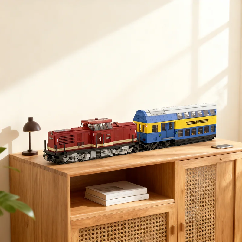 

4288pcs MOC MOCPACK BR110 Double Deck Car Train Model Building Blocks Toy Gift Creative Display Collectible Desk Premium Adult