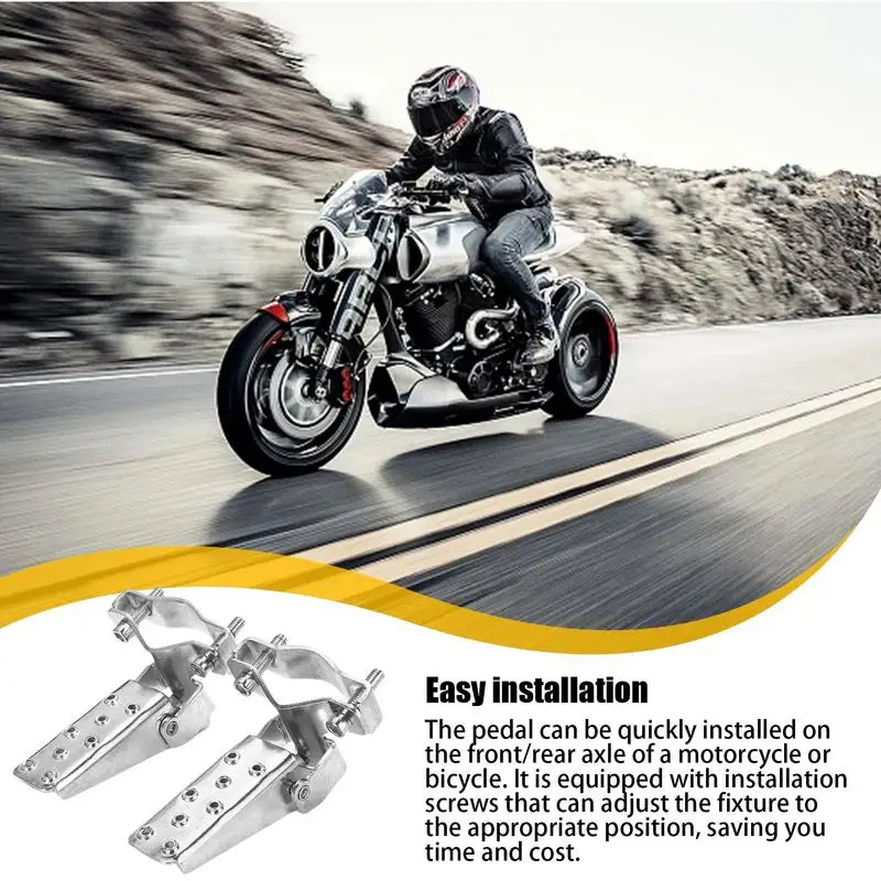 دواسات قدم قابلة للطي للدراجات النارية ، بدواسة فرامل خلفية للدراجات ، مجموعات خلفية مضادة للانزلاق ، ذراع عالمي ، زوج واحد #5