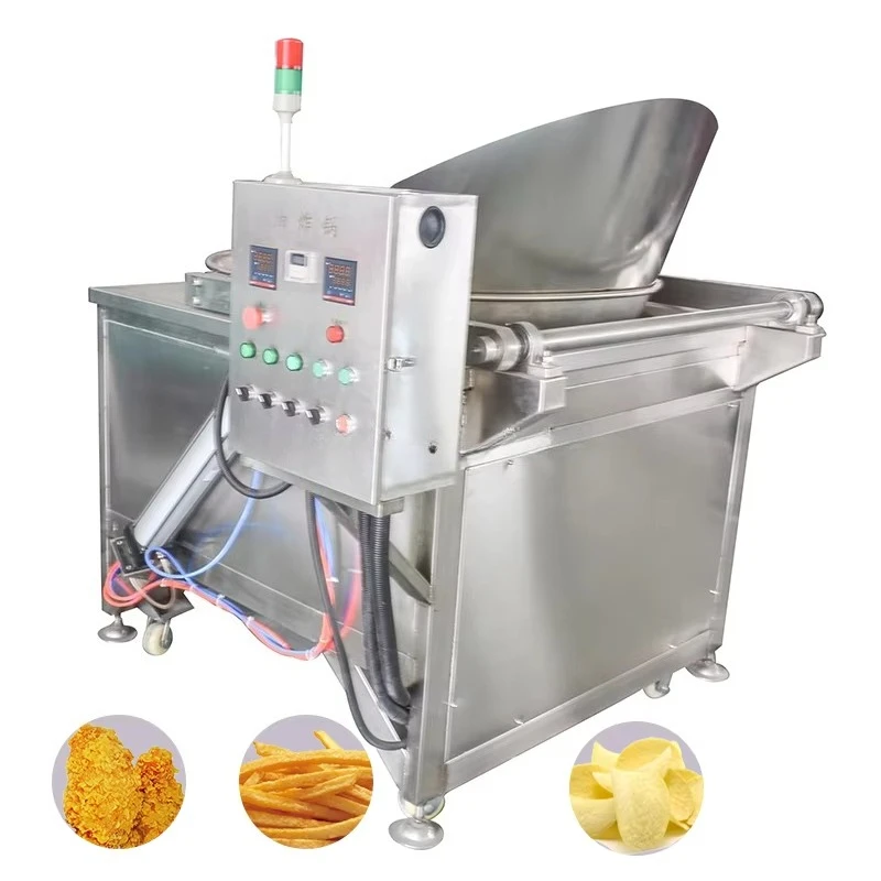 Commercial Batch Fryer Deep Fryer Automatic Stir Frying Potato Chips Banana Chips Onion Rings Snacks Customized