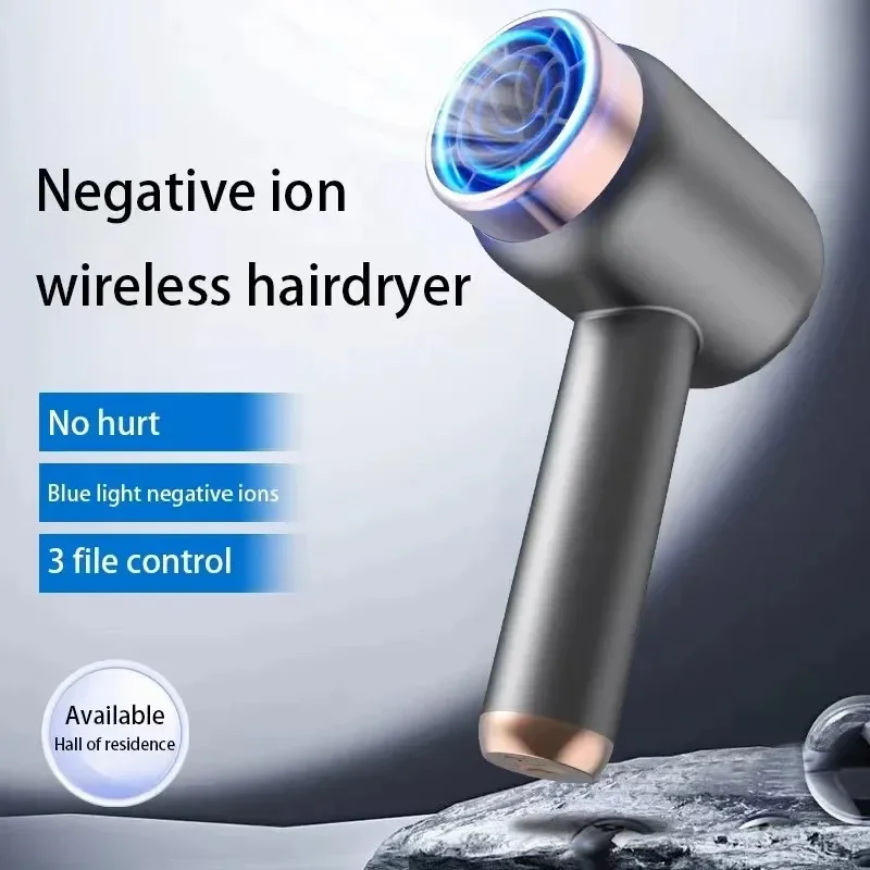 Hair Dryer Charging Portable USB Rechargeable Hairdryer High-Power Home Quick-Dry Hair Salon Travel Blow Dryer Secador de cabelo