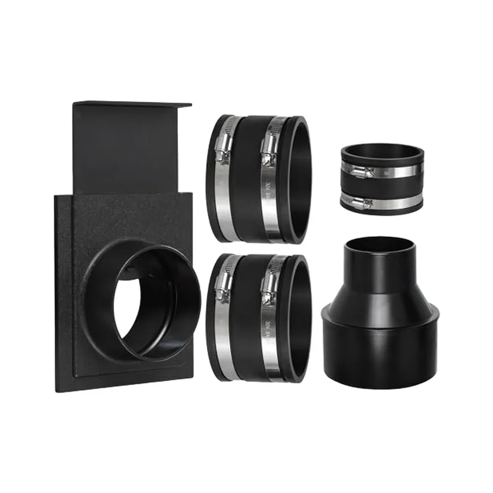 4 Inch Dust Collection Fittings Set With Damper Reducer And Flexible Rubber Couplers For Woodworking Power Tool Accessories