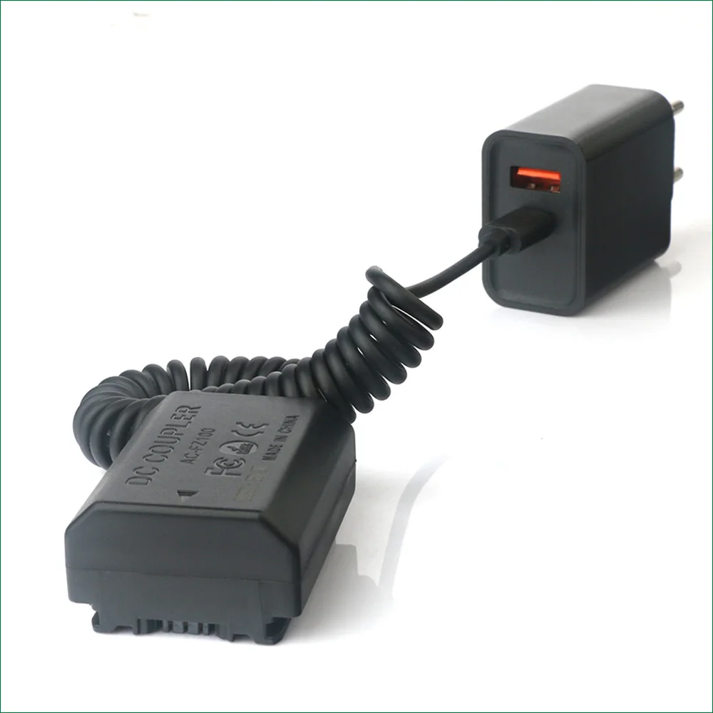 AC-FZ100 Acoplador CC NP-FZ100 Batería ficticia Cable USB-C tipo C para cámaras Sony ILCE-7SM3 ILCE-7RM5 ILCE-7RM4 ILCE-7RM3 ILCE-7M3