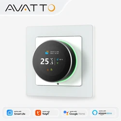 AVATTO WiFi Smart Knob Thermostat Temperature Controller For Water Gas Boiler Electric Heating Works With Tuya Alexa Google Home