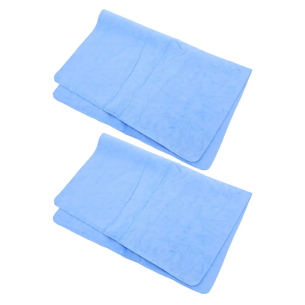 

2Pcs High Absorbency Quick Drying Synthetic Chamois Towels for Car Cleaning Versatile Large Cloth No Scratch Auto Accessories