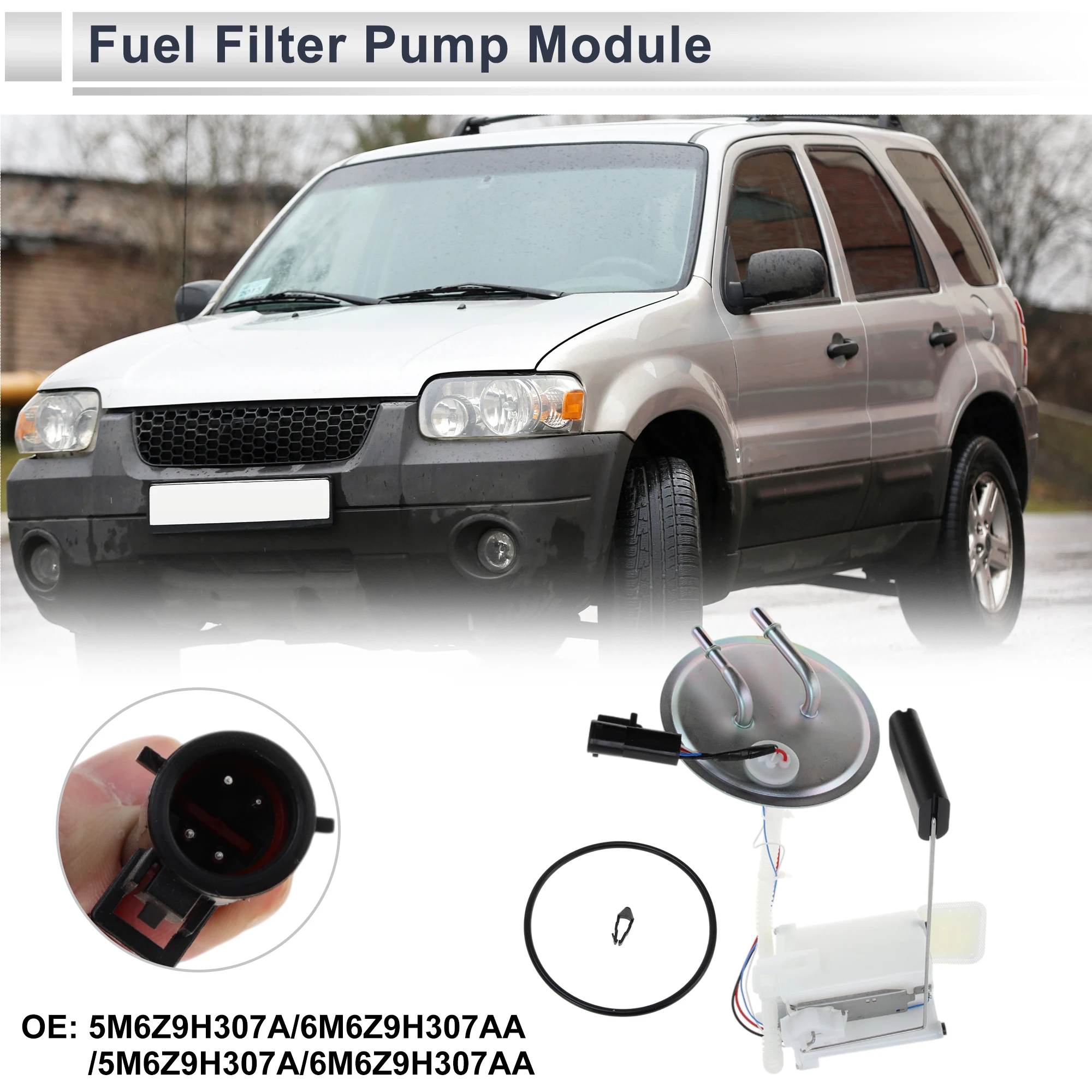 

X Autohaux Electric Fuel Pump Assembly for Ford Escape 2005-2007 for Mercury Mariner 2006-2007 2.3L w/Sending Unit 5M6Z-9H307A