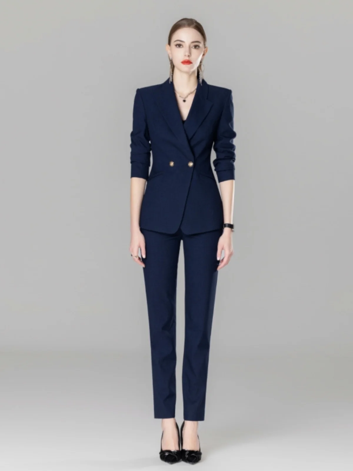

Elegant Business Suit Set for Women Autumn High-End Workwear Professional Interview Clothing Government Civil Servant Sales O...