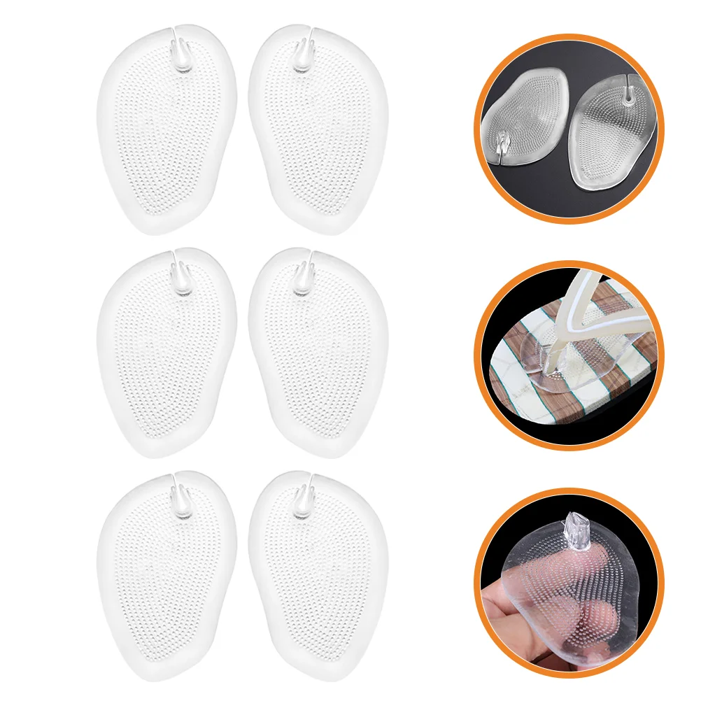 3 Pairs Insole Thicken Pad Shoe Inserts Foot Heel Grip Liner Soft Forefoot Cushion 10x65cm Gel Material Pads Girl