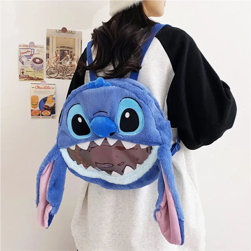 

Оригинальная сумка через плечо Disney Stitch, новый милый плюшевый мультяшный Рюкзак Kawaii, Студенческая сумка, Подарочная игрушка