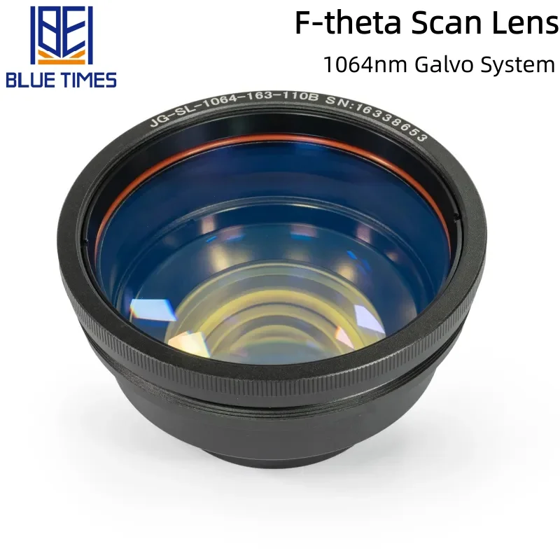 Bluetimes 1064nm F-theta Scan Lens Field Lens 50x50 - 300x300 F63-420mm for 1064nm YAG Optical Fiber Laser Marking Machine Parts