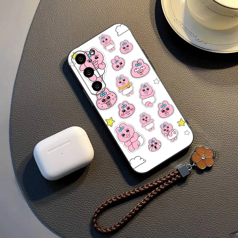 

Cartoon O-Opanchu Usagi Phone Case For Samsung Galaxy A73,A72,A71,A70,A53,A52,A51,Others Soft Black Cover