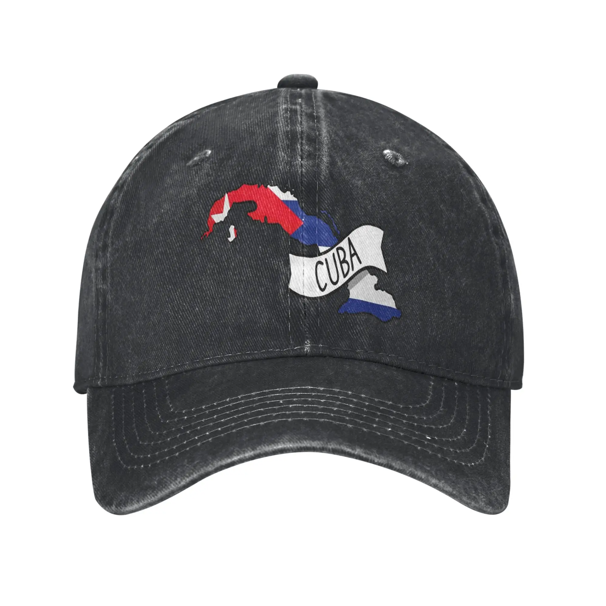 Make Cuba Great Again Sun Baseball Cap Retro Women Men Washed Hip Hop Hats Sunscreen Outdoor Sport Baseball Cap Birthday Present