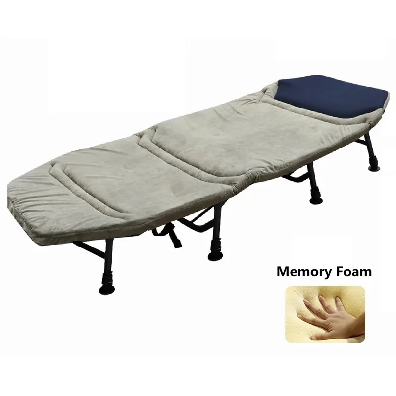 

Folding Aluminum Fishing Chair Office Nap Bed Reclining Stretcher