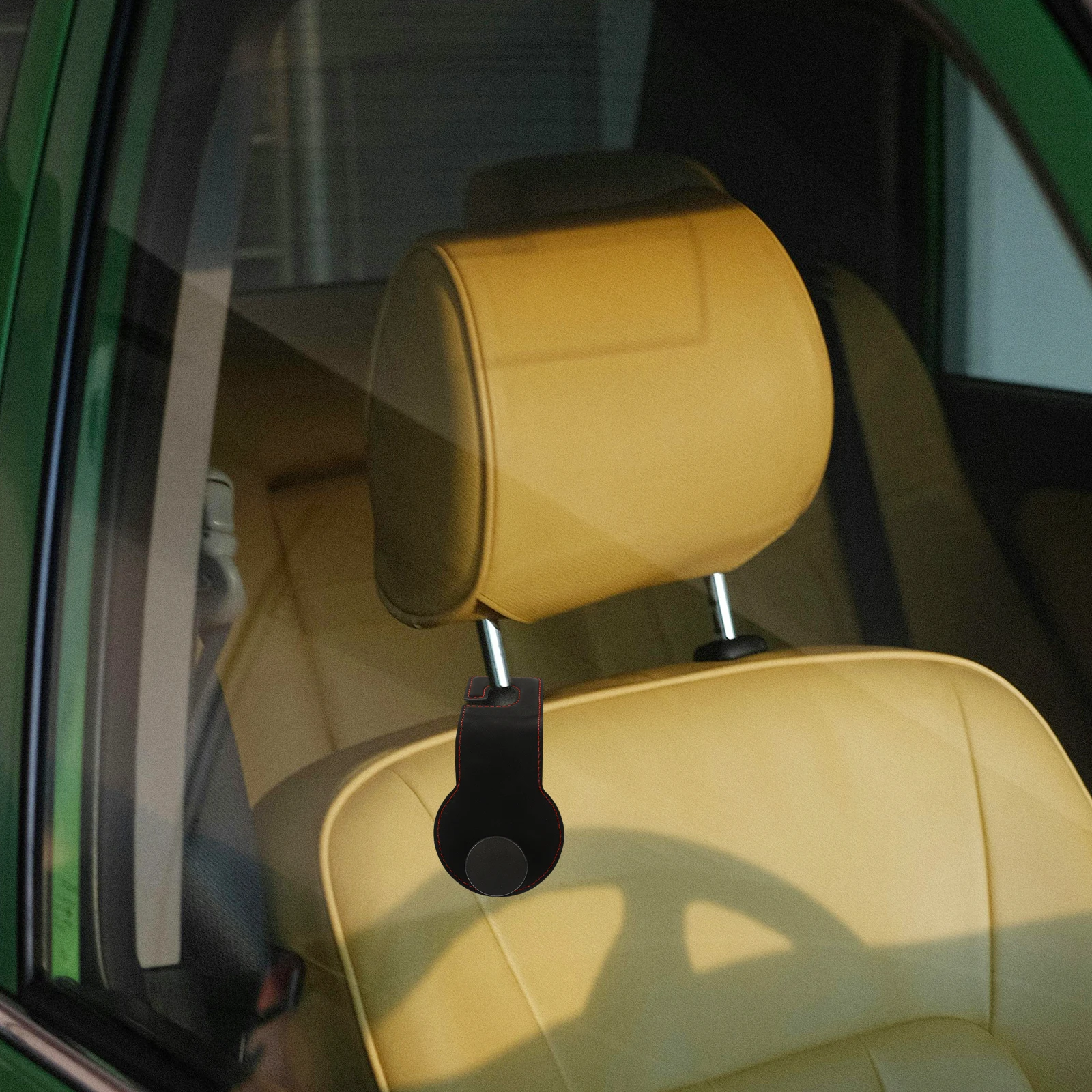 

Car Seat Headrest Hook Bag Holder Storage Hanger for Car Purse Organizer Pu Coated Durable Tension Hook