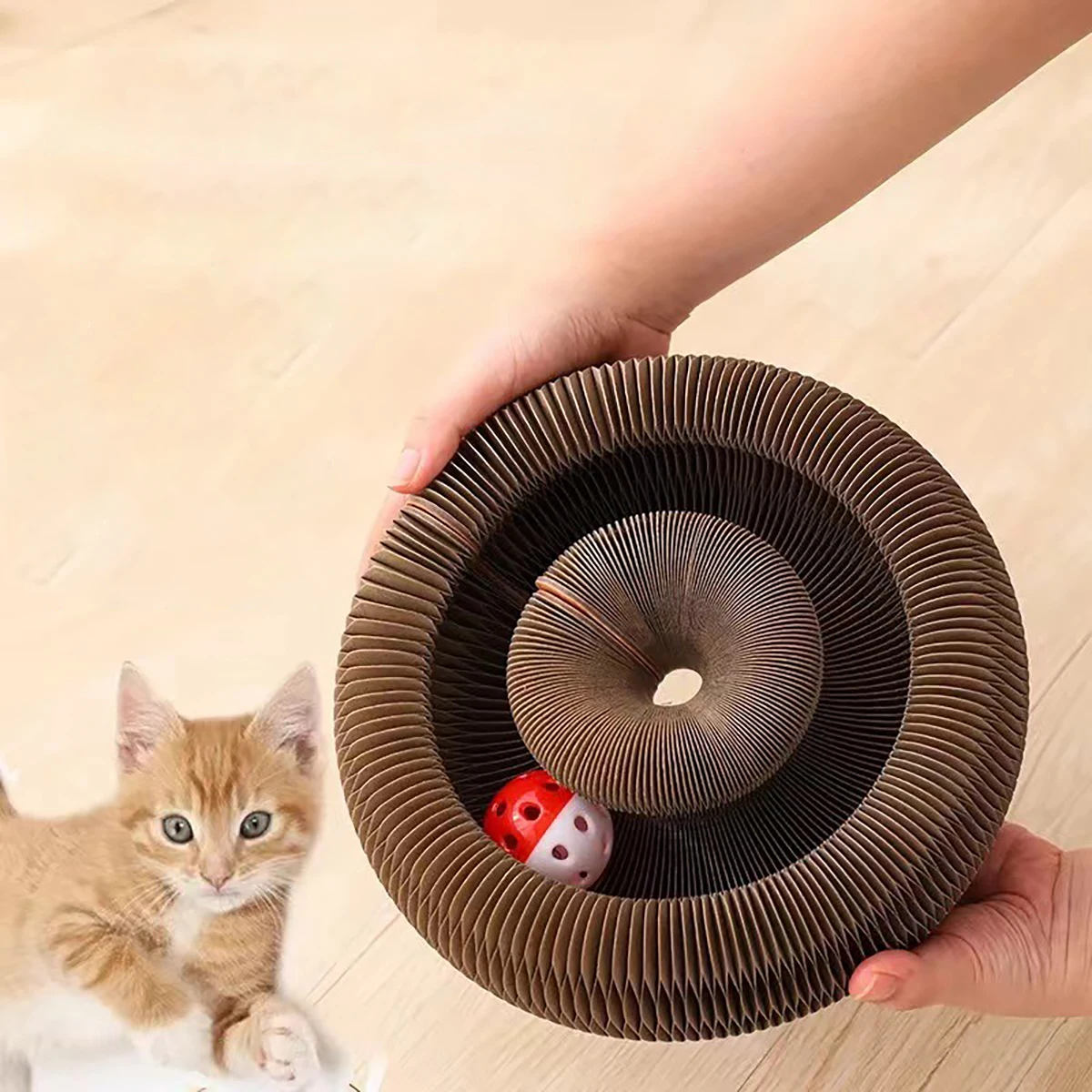 

Magic Organ Cat Toy Cats Scratcher Scratch Board Round Corrugated Scratching Post Toys for Cats Grinding Claw Cat Accessories