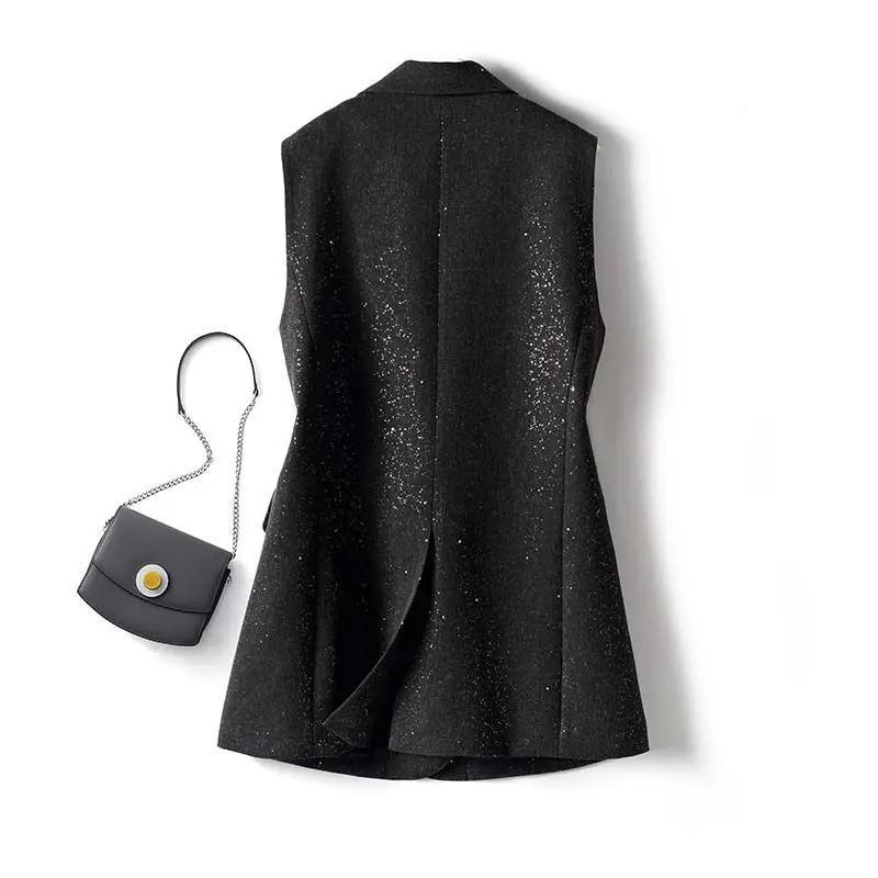 Suit vest women's spring and autumn with 2025 temperament split fork on both sides new outside