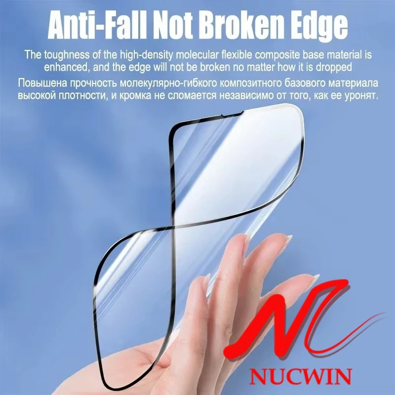 N NUCWIN 2 Pcs Ceramic Screen Protector for iPhone 16 11 12 13 14 15 Pro Max X Xs Xr 7 8 15 Plus High Clear Flexible Soft Film