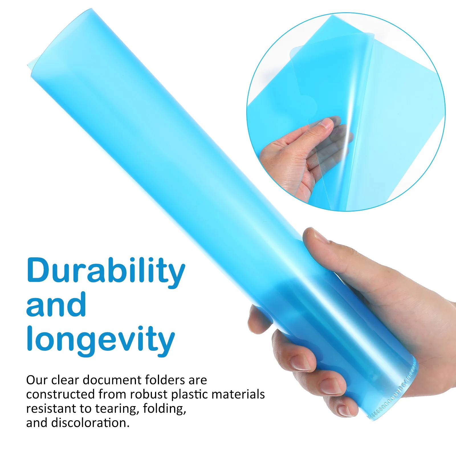 

16pcs A4 Transparent L Type File Folders Clear Document Protectors For Office School Home Sheet Protectors Project Folders