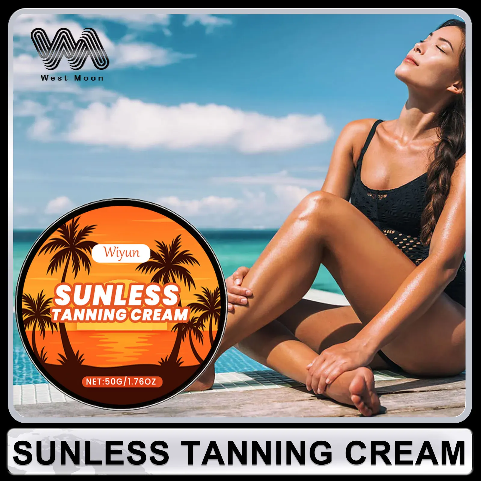 WIYUN Tanning Cream for Face Body Self Tanner Brown Tanning Accelerator Lotion Lasting Prevent Sunburn Sunless Tanning Products