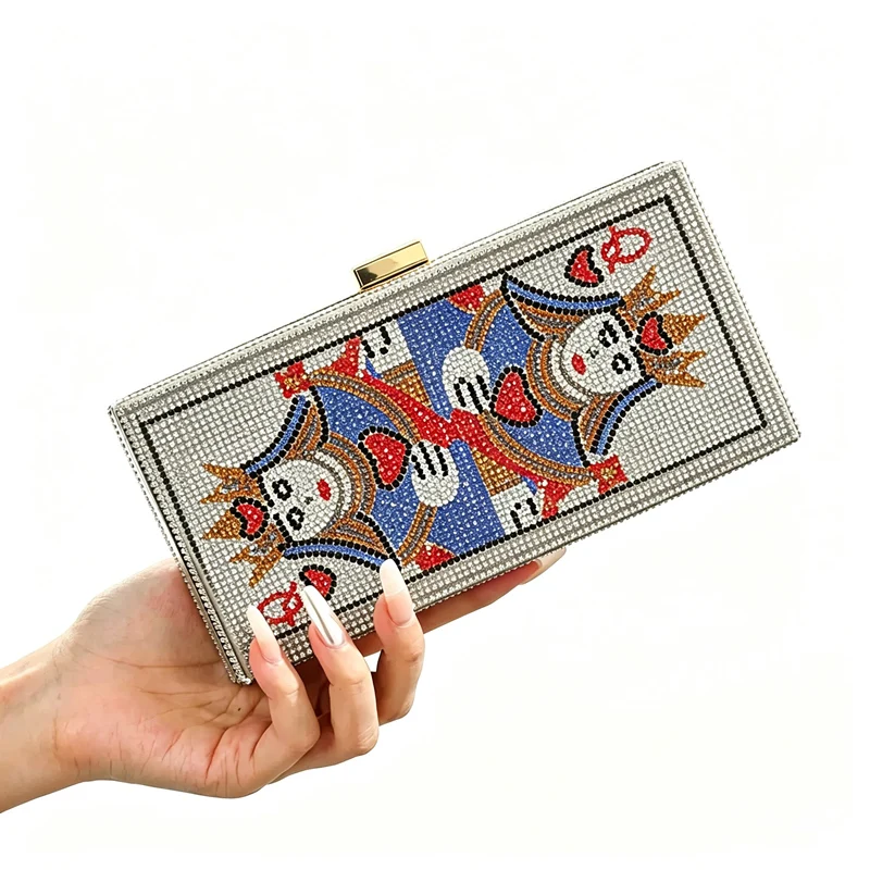 2026-new-popular-poker-red-q-diamond-evening-bag-handheld-small-square-crossbody-chain-bag-for-women-fashionable-hard