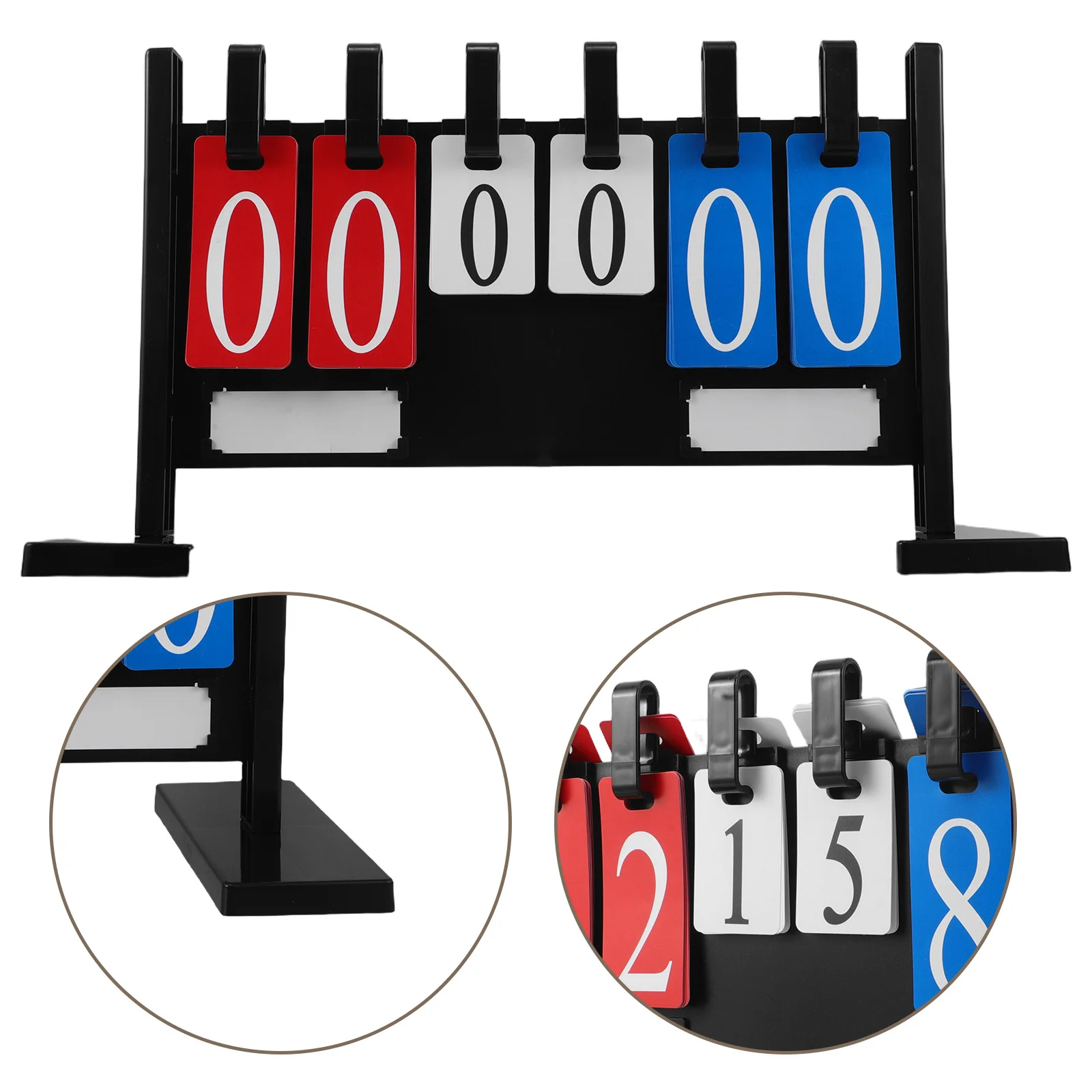 

Portable Table Top Scoreboard 4-6 Digit Flip Score Keeper For Basketball Football Tennis Soccer Badminton Sports