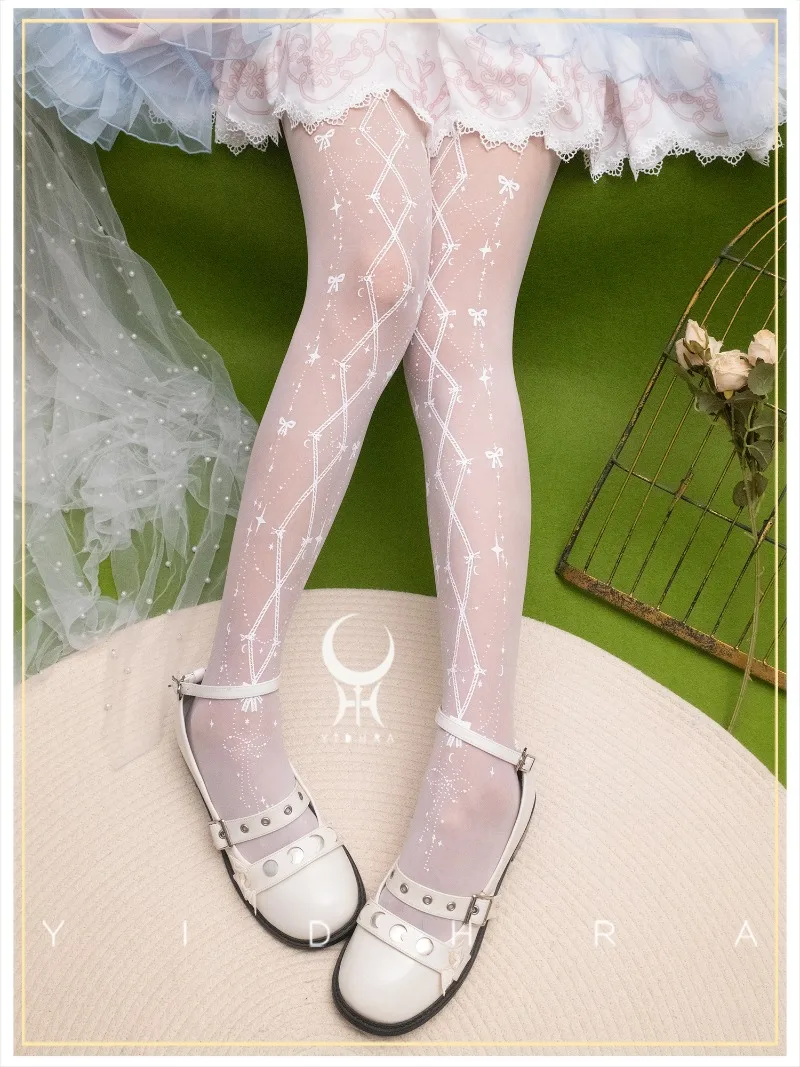 Japanese Original Lolita Cool Style Pantyhose 2025 Summer Thin Style Wedding Stockings Y2K Halloween Party Tights Women's Socks