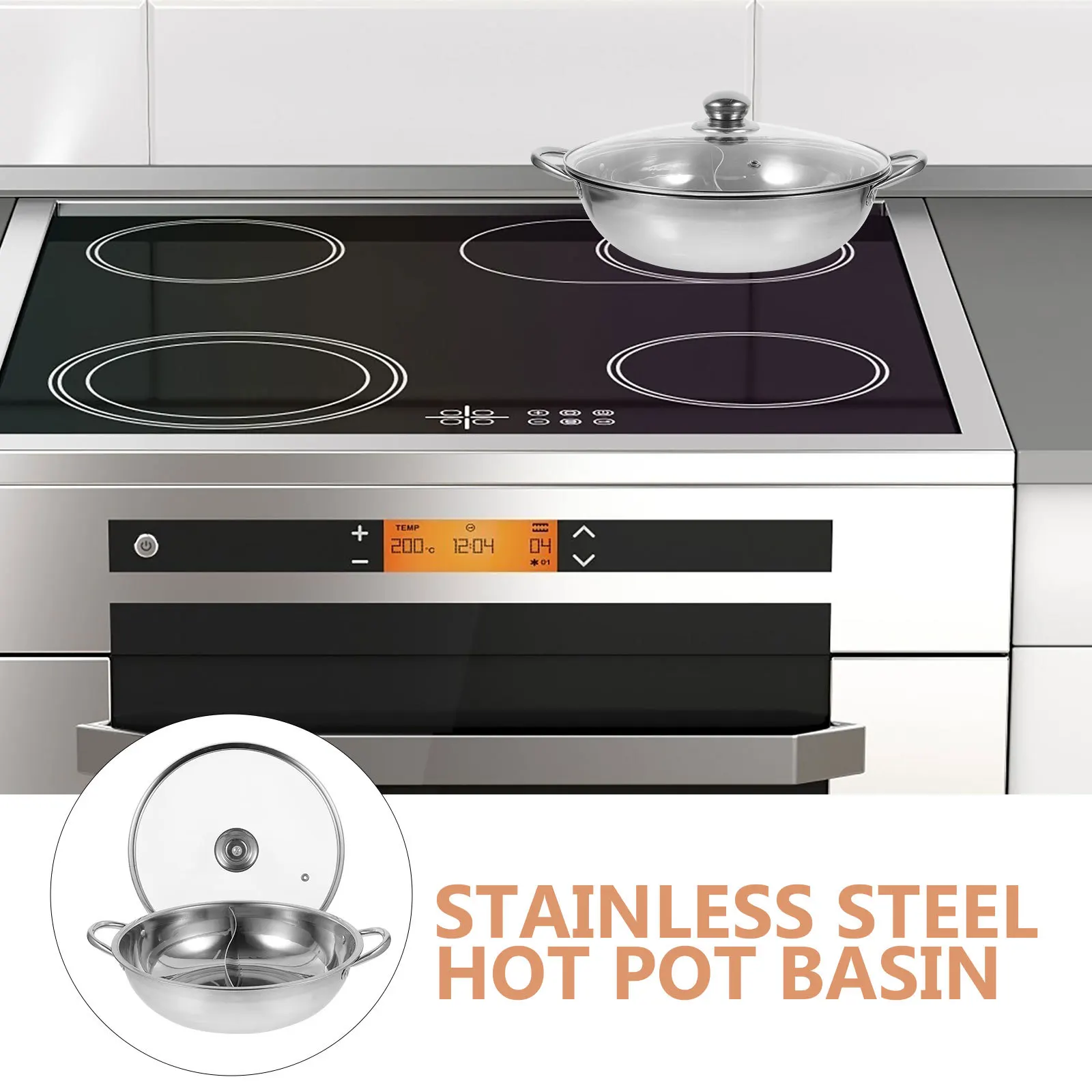 

Divided Hot Pot Double-Sided Thickened Hotpot Pot Multi-Purpose Induction Stove Gas Cookware Household Supply Stovetop Pots