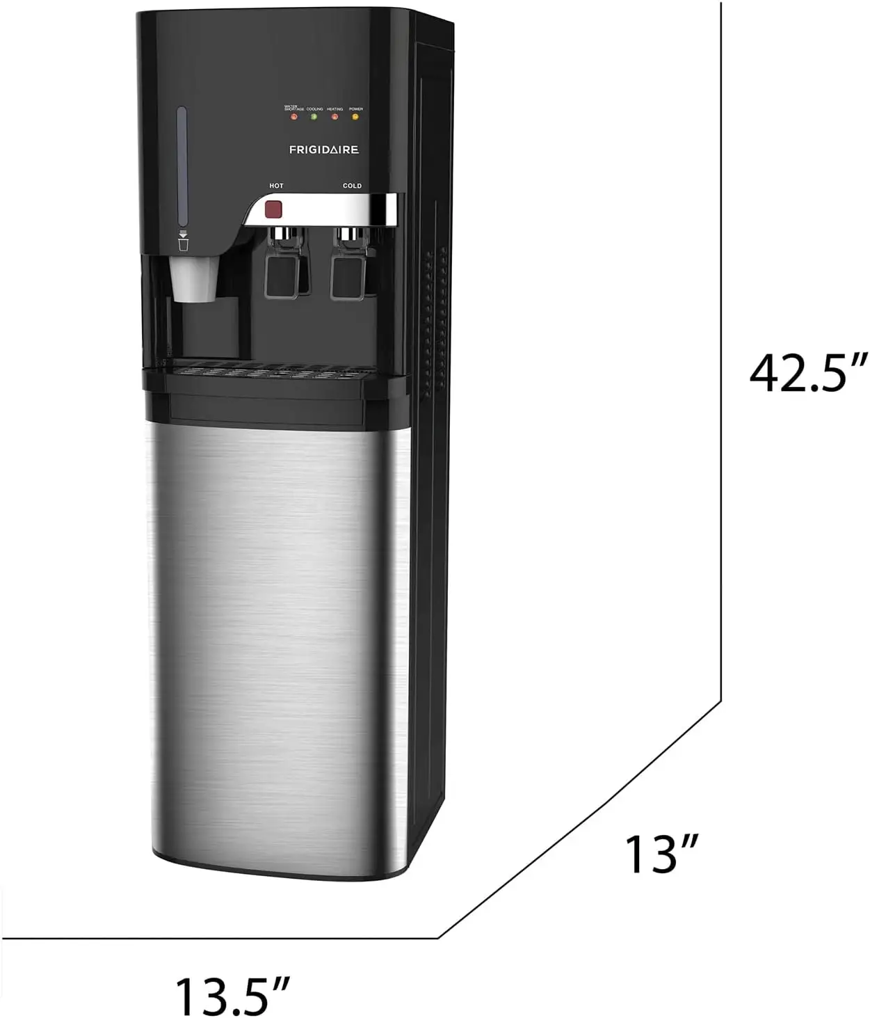 Frigidaire EFWC900 Water Cooler/Dispenser with Cup Storage -2 Temperature Settings - Bottom Loading -