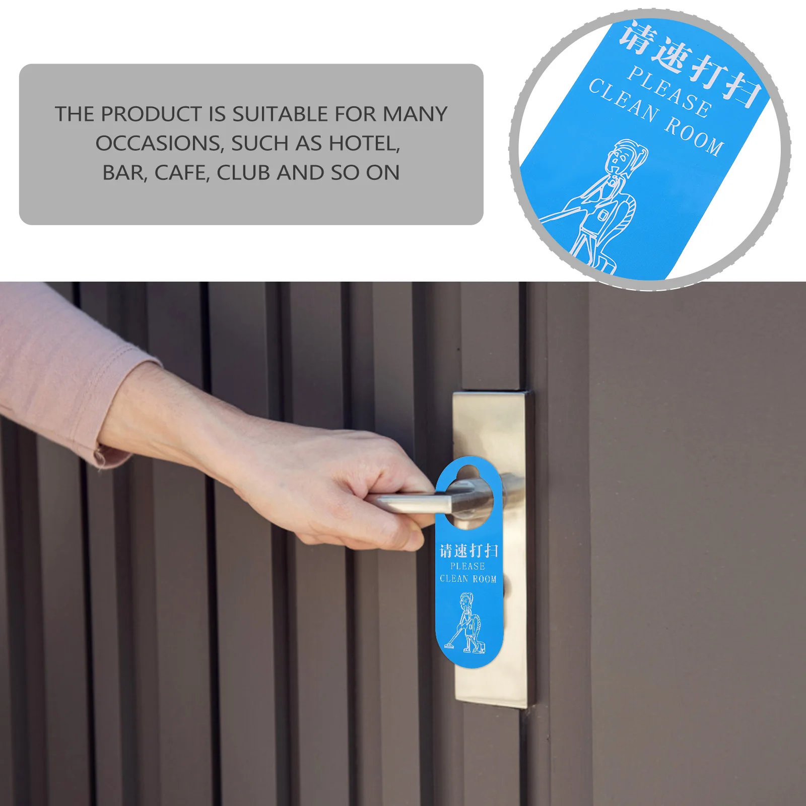 

10 Pcs Hours Cleaning Reminder Sign Door Handle Please Soon Hanger Business Pvc Knob Hanging Tag