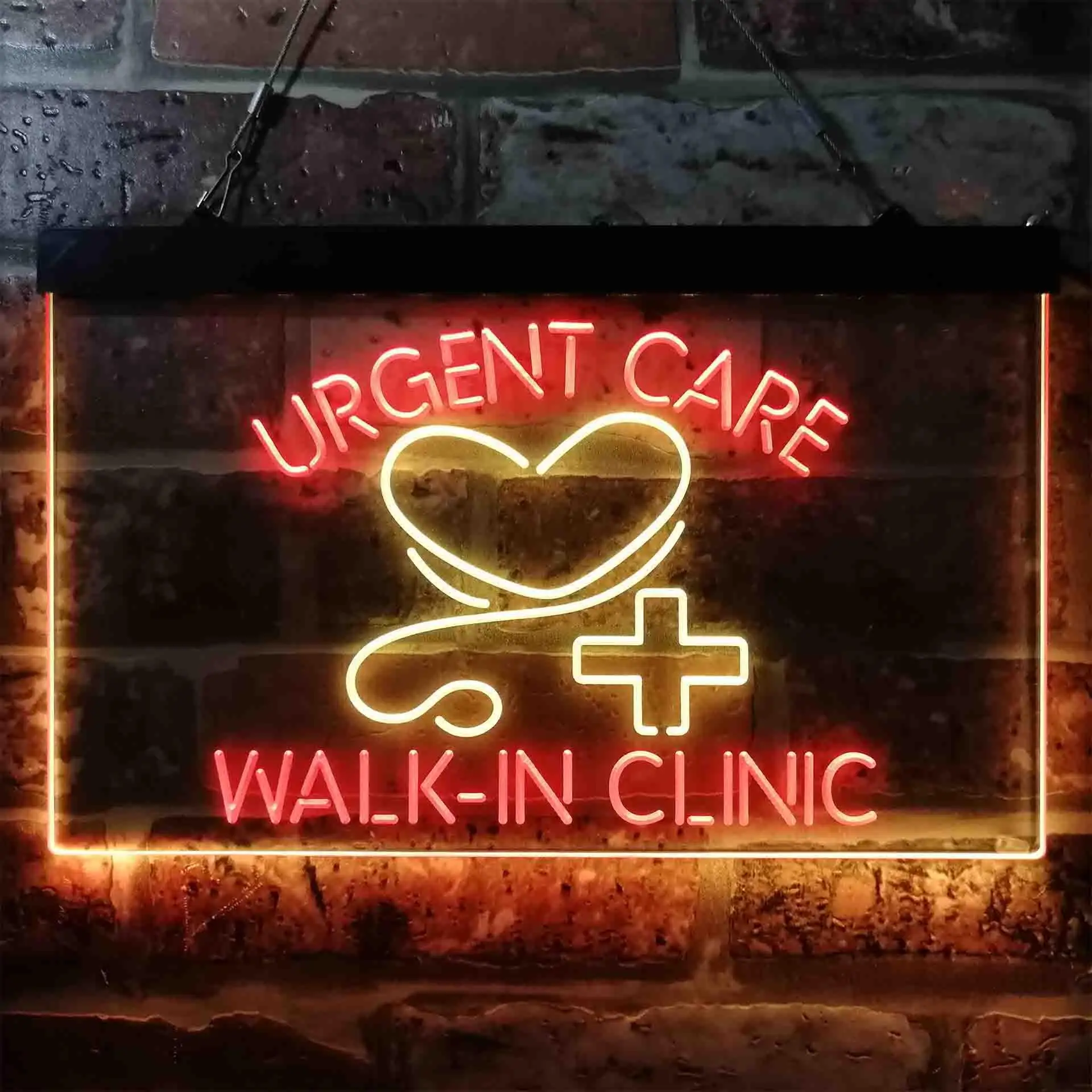 Walk in Clinic Urgent Care Dual Color Led Neon Sign st6-i3857