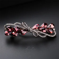 New Fashion Mother Hair Clip Women's Large Elegant Rhinestone Spring Clip Horsetail Clip Hair Trim Headwear Accessories
