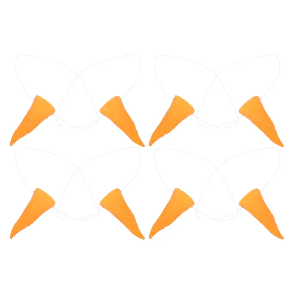 8Pcs Vinyl Carrot Nose Prop for Snowman Costume Christmas Party Accessories DIY Winter Decorations Cosplay Snowman Nose Prop