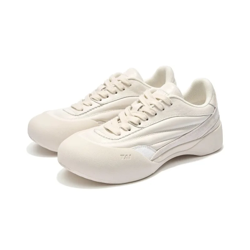 Lightweight Sports Muffin Ugly Cute Original Bread Shoes Korean Thick-soled White Sneakers Board
