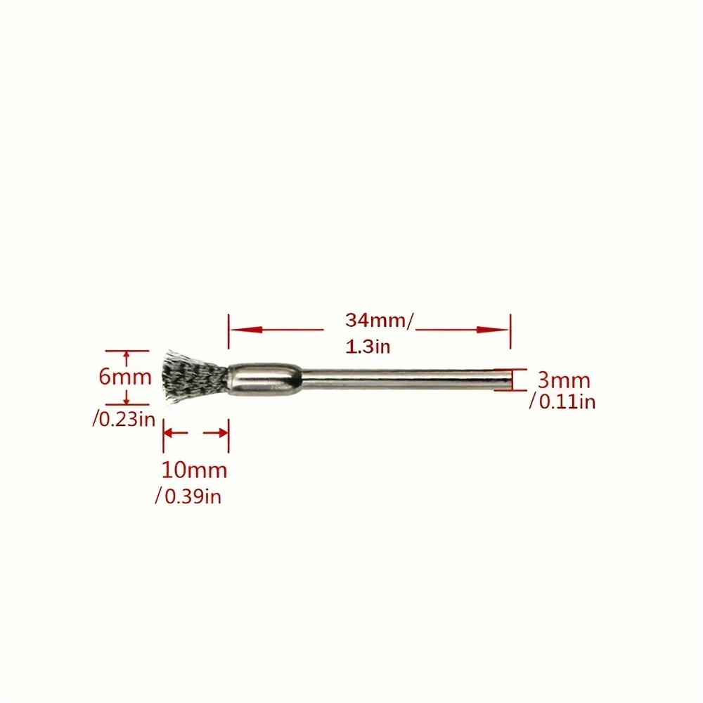 9Pcs Mini Steel Wire Brush Drill Rotary Tool Cleaning Brush Wheel Metal Rust Removal Polishing Disc