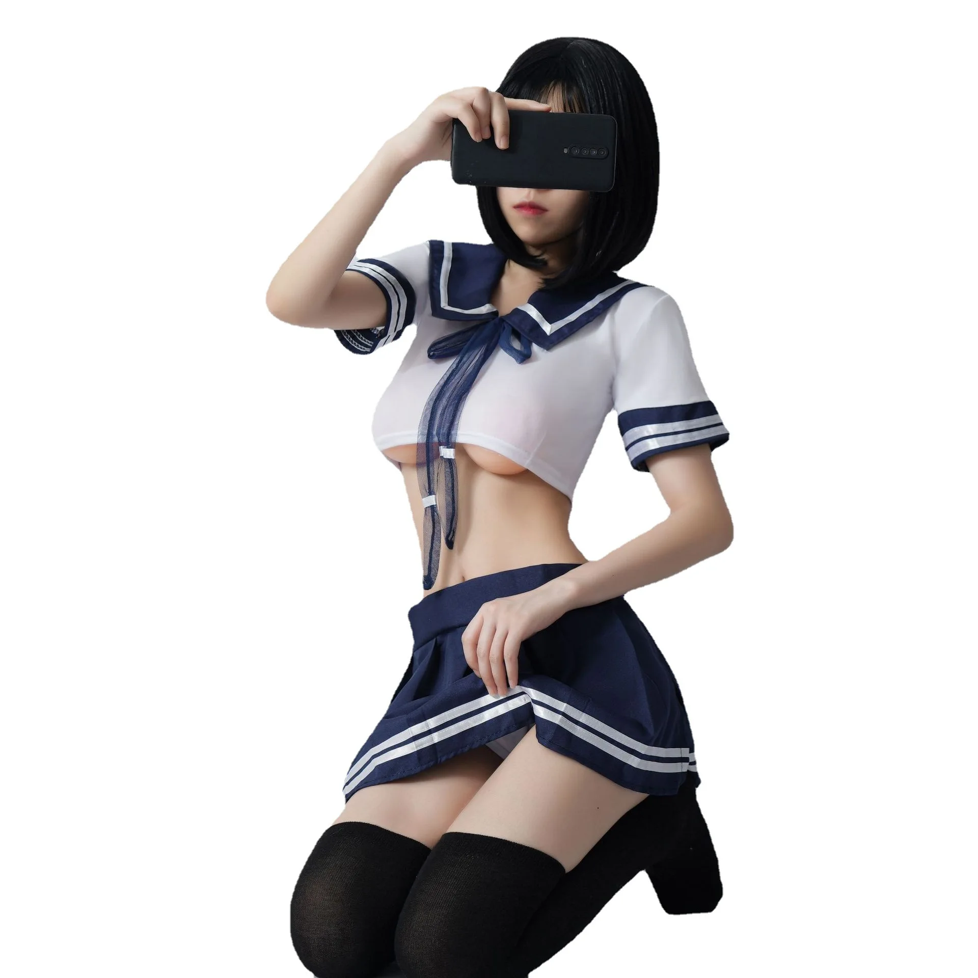 섹시한 속옷 섹시한 섹시한 sm 정장 역할 놀이 순수한 학생 유니폼 매혹적인 커플 유혹 열정 스커트 L249