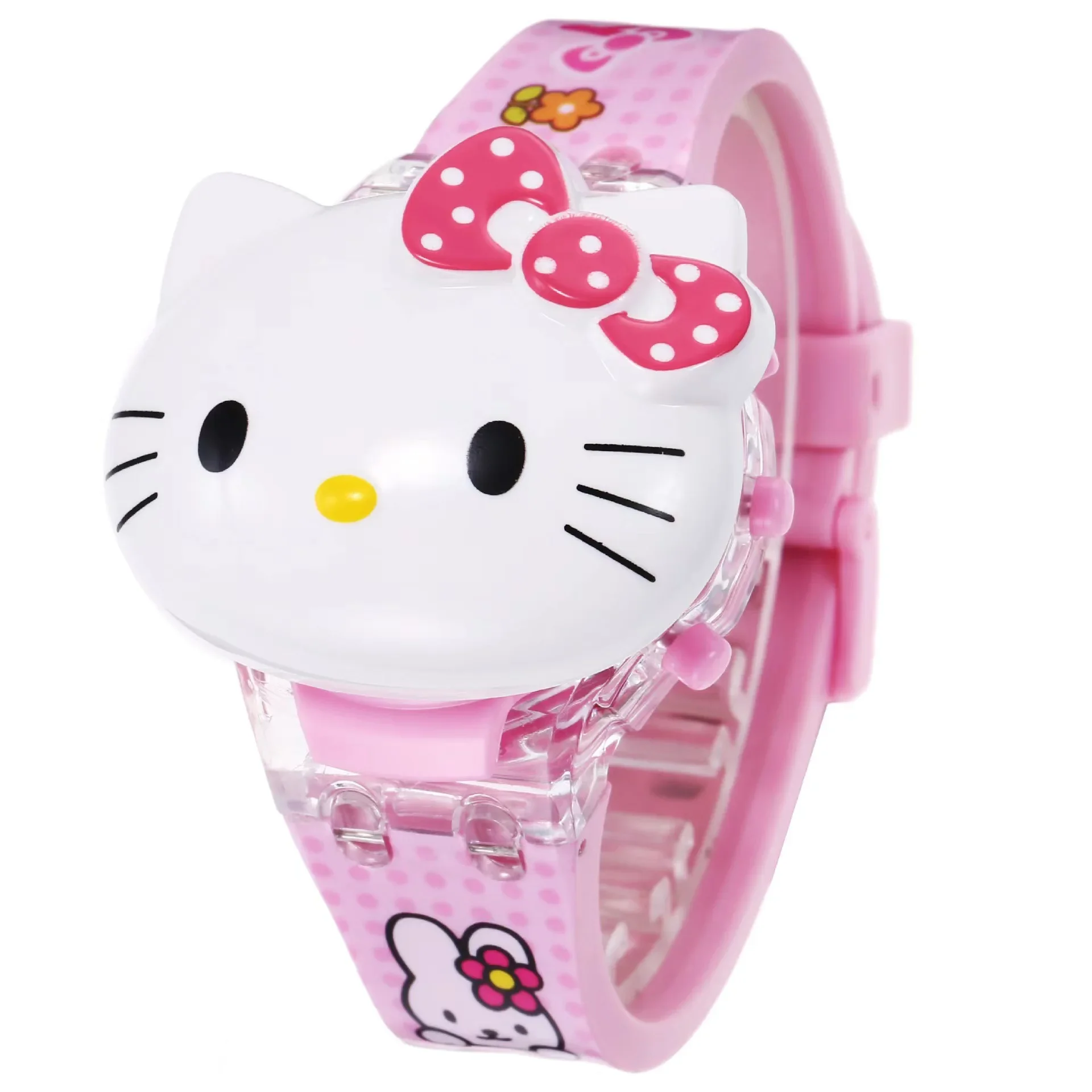 Sanrio Hello Kitty Girl Kids Watches Cute Student Children Watch Digital Electronic Luminous Wristwatch Birthday Gifts Watches