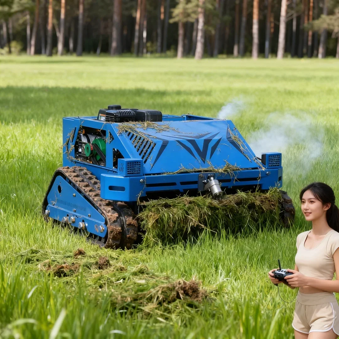 

Customized High Power Engine Crawler Flail Lawn Mower Intelligent Remote Control Robot Free Snow Pusher