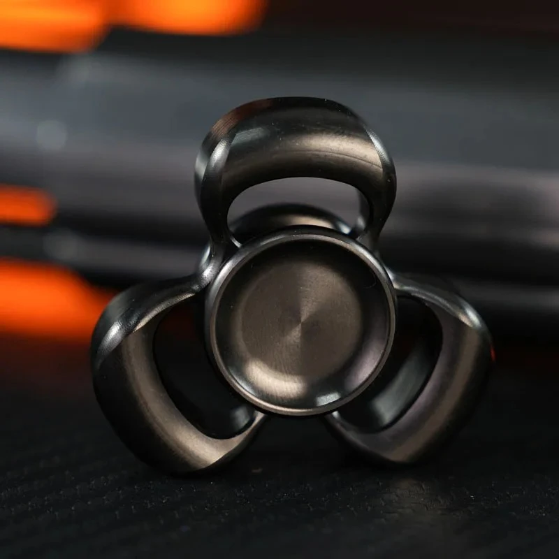 Horizon EDC Stainless Steel Black Plated Mechanical Rotating Fingertip Gyroscope Decompression Desktop Toy