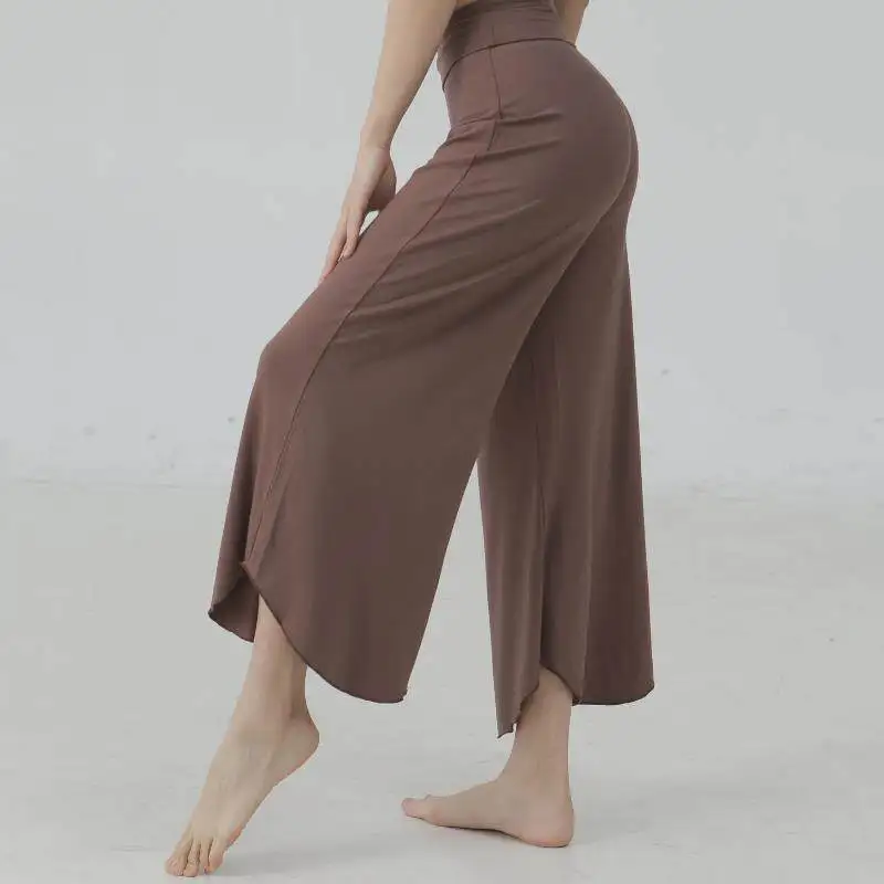 Summer  Pants Women Fold Over Cropped Capri Pants Low Rise Wide Leg Yoga Capris  Stretch Bottoms Streetwear