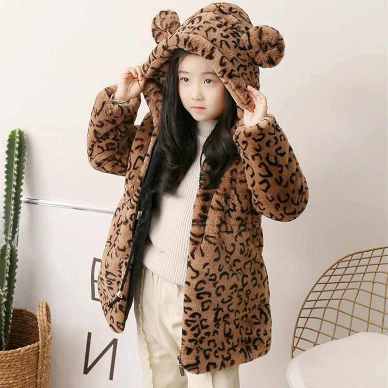 Girls Coat Jacket Cotton Outwear Overcoat 2022 Classic Warm Thicken Plus Velvet Winter Autumn Teenager Children's Clothing