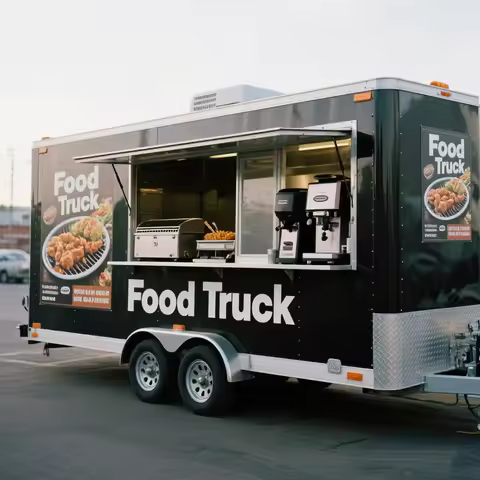 Food Truck Trailer Mobile Cart Caravan off road camper trailers snack cart ice cream truck mobile store food trailer