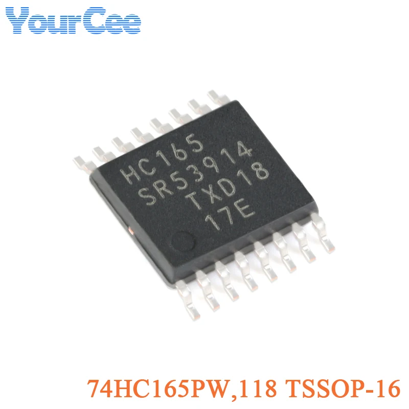 10Pcs 74HC165PW, 118 TSSOP-16 HC165 74HC165PW 8-bit Parallel or Serial Input Serial Output Shift Register Logic Chip