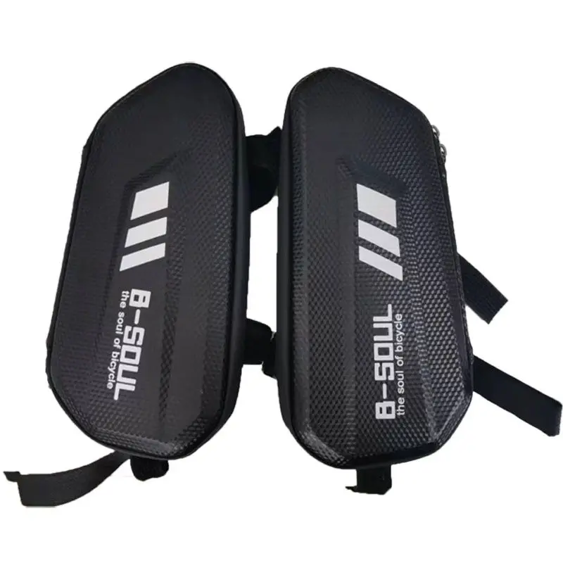 Mountain bike hard shell triangular package public road bike tool kit bike front beam package pipe package riding equipment acce image 2