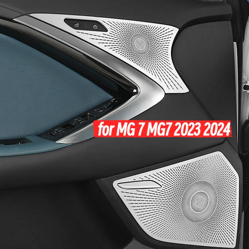 

Car Door Loudspeaker Audio Cover for MG 7 MG7 Accessories 2023 2024 Interior Styling Moulding Stainless Steel Trim