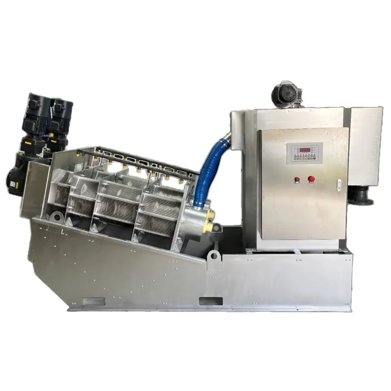 Stacked screw sludge dewatering machine, industrial sewage concentration treatment, stacked screw sludge concentration