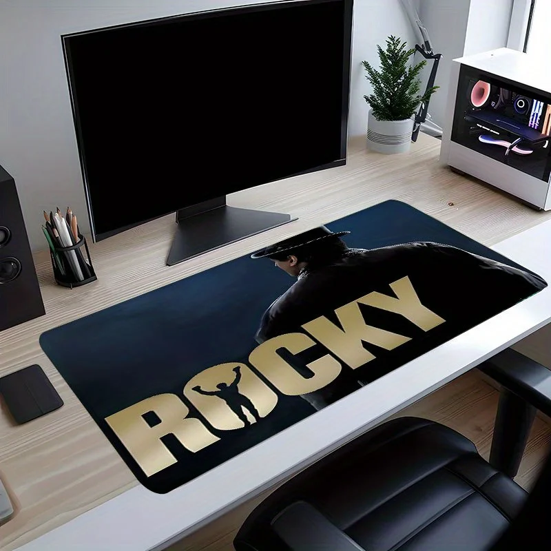 لوحة ماوس ألعاب كبيرة غير قابلة للانزلاق من روكي بالبوا - قاعدة مطاطية متينة، تصميم نابض بالحياة للرياضات الإلكترونية والاستخدام المكتبي، مثالية للوحة المفاتيح #5