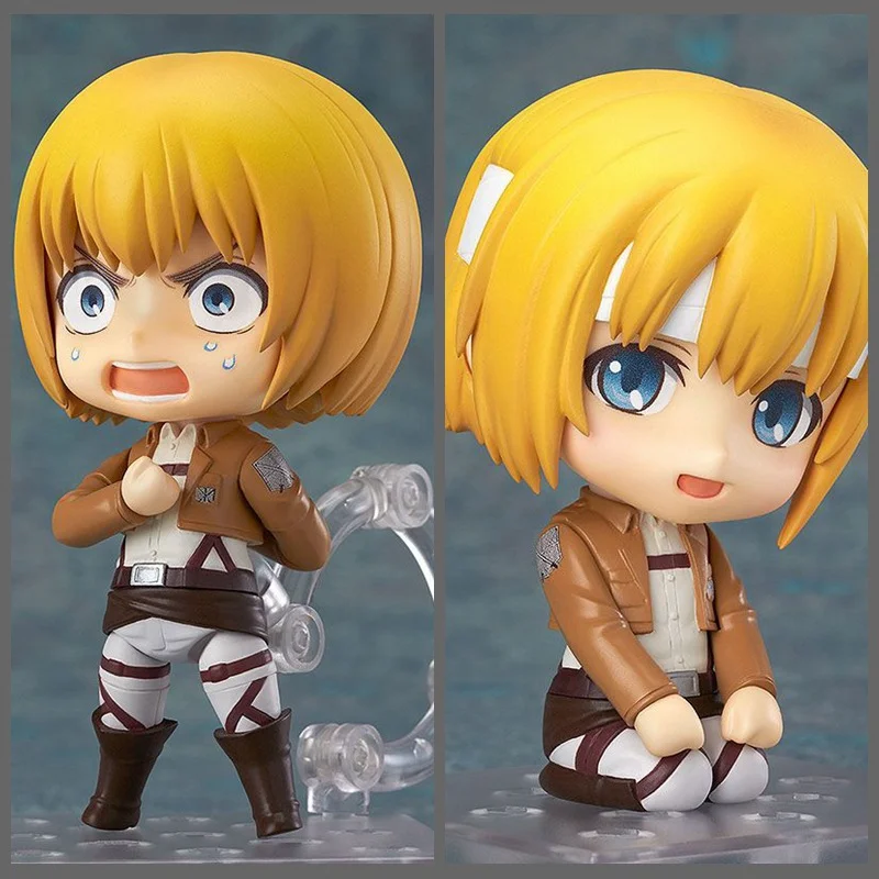 الهجوم على العمالقة # 435 أرمين أرلرت أنيمي فتاة الشكل ليفي أكرمان عمل الشكل Shingeki No Kyojin تمثال نموذج ألعاب الدمى هدية