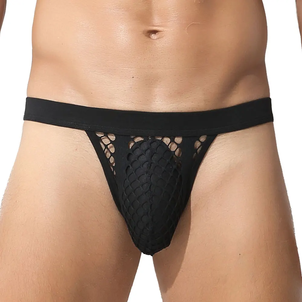 Sexy Mesh See through High Split Briefs for Men Transparent Male Panties Gay Underwear Comfortable Breathable Briefs
