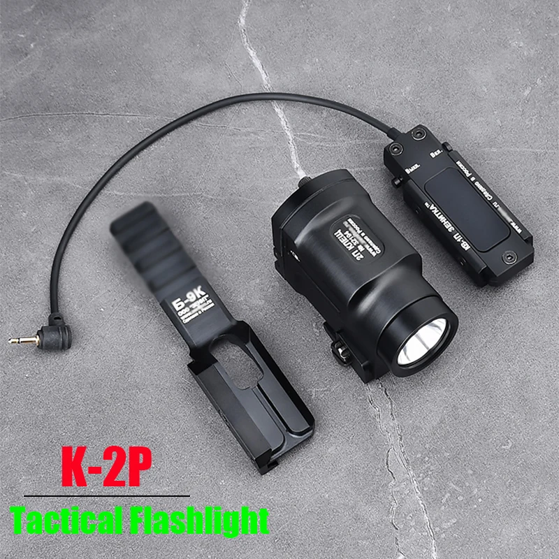 

WADSN Zenit Klesch-2P Tactical Flashlight Metal CNC With Tail Switch Rail Mount Strip Weapon Strobe Light For Hunting Lighting