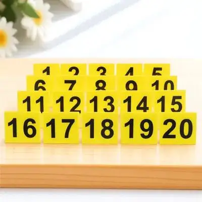 

20Pcs Acrylic Table Numbers Reusable Markers V Shaped Double Sided Easy Read Compact Minimalist Elegant Decor