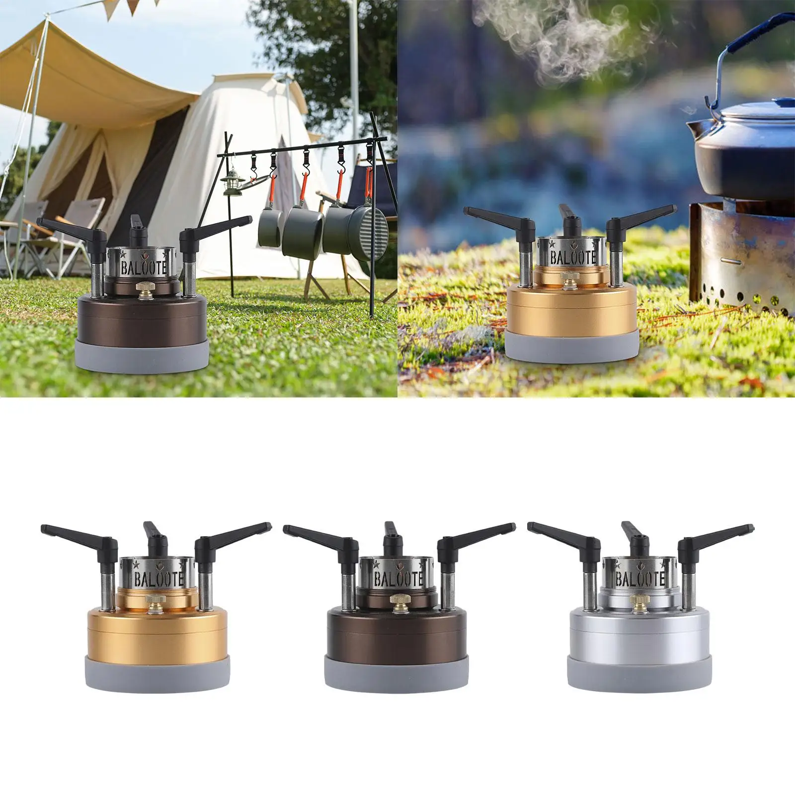 Alcohol Stove Heater Adjustable Mini Camping Stoves Portable Alcohol Burner Stove for Hiking Outdoor Trips Dormitory Restaurant